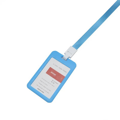 Suport portabil colorat pentru angajați, din plastic, pentru cartea de identitate, etichetă cu nume, cureaua pentru gât, carte de lucru pentru personal, consumabile pentru birou și papetărie