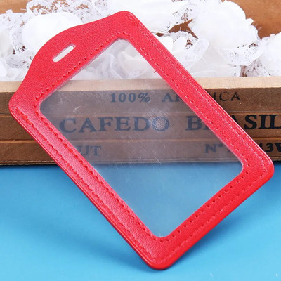 PU-nahast ID märgi ümbris, läbipaistev värvilise äärisega kaelapael, aukudega kaardi märgihoidja 11x7 cm kontoritarbed