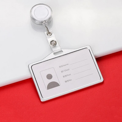 1 pc Suport card retractabil pentru insignă Asistentă Doctor Expoziție ID Card Nume Suport insignă Rechizite școlare de birou