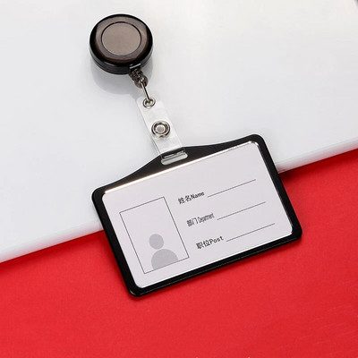 1 pc Suport card retractabil pentru insignă Asistentă Doctor Expoziție ID Card Nume Suport insignă Rechizite școlare de birou