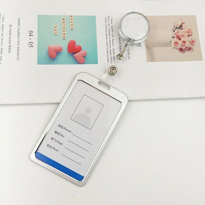 1 pc Suport card retractabil pentru insignă Asistentă Doctor Expoziție ID Card Nume Suport insignă Rechizite școlare de birou