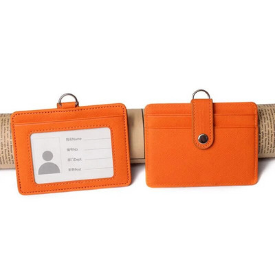 Δερμάτινη βάση PU με αναδιπλούμενο κορδόνι Θήκη ταυτότητας Ετικέτα ονόματος Σχολικά προμήθειες γραφείου