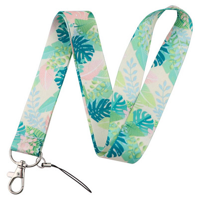 Μικρά Φρέσκα Φύλλα Κορδόνι Λουλούδια Λουράκι λαιμού για Κάρτα ταυτότητας Κλειδί Ιμάντες κινητού Θήκη σήματος DIY Αξεσουάρ τηλεφώνου με σχοινί