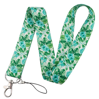 Μικρά Φρέσκα Φύλλα Κορδόνι Λουλούδια Λουράκι λαιμού για Κάρτα ταυτότητας Κλειδί Ιμάντες κινητού Θήκη σήματος DIY Αξεσουάρ τηλεφώνου με σχοινί