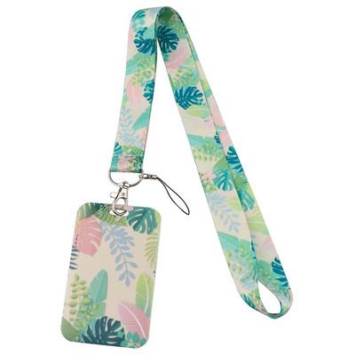 Μικρά Φρέσκα Φύλλα Κορδόνι Λουλούδια Λουράκι λαιμού για Κάρτα ταυτότητας Κλειδί Ιμάντες κινητού Θήκη σήματος DIY Αξεσουάρ τηλεφώνου με σχοινί