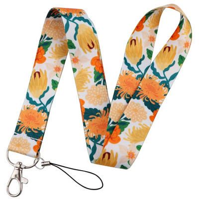 Μικρά Φρέσκα Φύλλα Κορδόνι Λουλούδια Λουράκι λαιμού για Κάρτα ταυτότητας Κλειδί Ιμάντες κινητού Θήκη σήματος DIY Αξεσουάρ τηλεφώνου με σχοινί