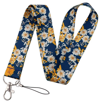 Μικρά Φρέσκα Φύλλα Κορδόνι Λουλούδια Λουράκι λαιμού για Κάρτα ταυτότητας Κλειδί Ιμάντες κινητού Θήκη σήματος DIY Αξεσουάρ τηλεφώνου με σχοινί