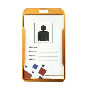 1 τμχ Κάλυμμα κάρτας εργασίας από κράμα αλουμινίου Κάλυμμα θήκης πρόσβασης νοσοκόμας ταυτότητας ετικέτας Θήκη σήματος με αναδιπλούμενο σήμα ABS Σήμα προσωπικού γραφείου