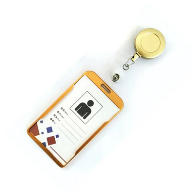 1 τμχ Κάλυμμα κάρτας εργασίας από κράμα αλουμινίου Κάλυμμα θήκης πρόσβασης νοσοκόμας ταυτότητας ετικέτας Θήκη σήματος με αναδιπλούμενο σήμα ABS Σήμα προσωπικού γραφείου