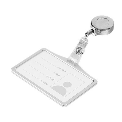 1 τμχ Κάλυμμα κάρτας εργασίας από κράμα αλουμινίου Κάλυμμα θήκης πρόσβασης νοσοκόμας ταυτότητας ετικέτας Θήκη σήματος με αναδιπλούμενο σήμα ABS Σήμα προσωπικού γραφείου