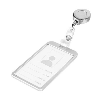 1 τμχ Κάλυμμα κάρτας εργασίας από κράμα αλουμινίου Κάλυμμα θήκης πρόσβασης νοσοκόμας ταυτότητας ετικέτας Θήκη σήματος με αναδιπλούμενο σήμα ABS Σήμα προσωπικού γραφείου