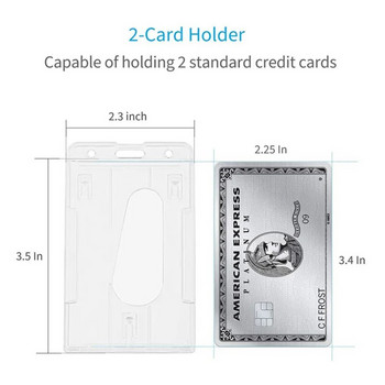 Διαφανές μανίκι κάρτας 1 τεμ. Πολλαπλής χρήσης Σκληρό πλαστικό σήμα Θήκη κάρτας ταυτότητας εργασίας Διαφανές προστατευτικό κάλυμμα Θήκη ταυτότητας διπλής όψης