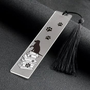 1PC Creative Cat Dog Σελιδοδείκτες Ακρυλικό Διαφανές σελιδοδείκτη Βιβλίο Βιβλίο Στήριξης σελίδας Μαρκαδόρος Βιβλίο Κλιπ Δώρου Δασκάλου Αξεσουάρ βιβλίου