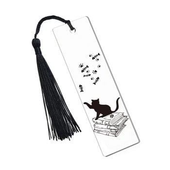 1PC Creative Cat Dog Bookmarks Акрилен прозрачен Bookmark Bookmark Държач на страница Маркер Щипка за книга Аксесоари за подарък за учители