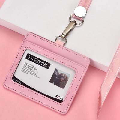 Άδεια σήματος κατόχου επαγγελματικής ταυτότητας από γνήσιο δέρμα εξαιρετικής ποιότητας με επιλογές πολλαπλών χρωμάτων κορδόνι (Κανονικό μέγεθος)