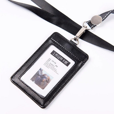 Άδεια σήματος κατόχου επαγγελματικής ταυτότητας από γνήσιο δέρμα εξαιρετικής ποιότητας με επιλογές πολλαπλών χρωμάτων κορδόνι (Κανονικό μέγεθος)