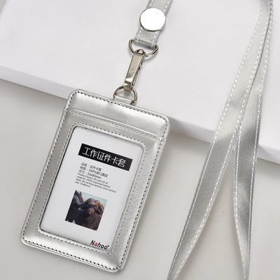 Άδεια σήματος κατόχου επαγγελματικής ταυτότητας από γνήσιο δέρμα εξαιρετικής ποιότητας με επιλογές πολλαπλών χρωμάτων κορδόνι (Κανονικό μέγεθος)