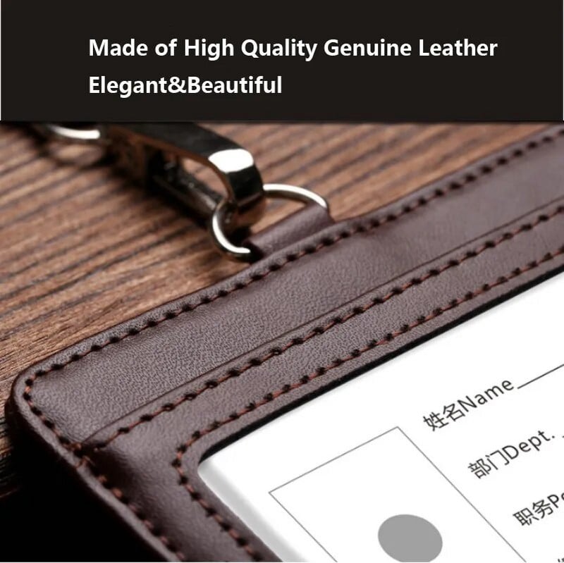 Άδεια σήματος κατόχου επαγγελματικής ταυτότητας από γνήσιο δέρμα εξαιρετικής ποιότητας με επιλογές πολλαπλών χρωμάτων κορδόνι (Κανονικό μέγεθος)