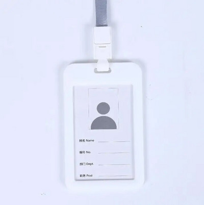 1 τμχ Χαριτωμένη διπλής όψης διαφανής θήκη ταυτότητας Αδιάβροχη θήκη ονόματος Οριζόντια βάση σήματος ταυτότητας