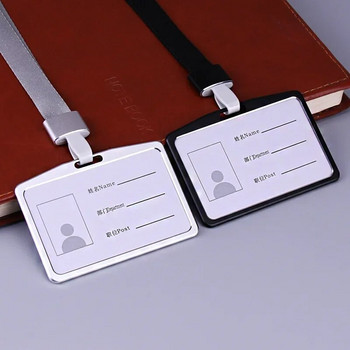 Βάση κάρτας από κράμα αλουμινίου με ιμάντα με κορδόνι Προσωπικό Κάρτα εργασίας ID Κάρτα θήκης κάρτας πρόσβασης Επαγγελματικά προμήθειες