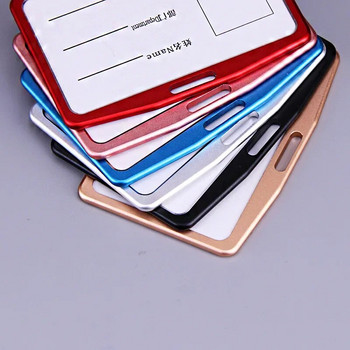Държач за карти от алуминиева сплав с каишка за каишка Работна карта на персонала Идентификационна значка Притежател на пропуск Карта за достъп Ръкав Бизнес консумативи