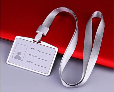 Držač kartice od aluminijske legure s trakom za vrpcu Radna iskaznica osoblja Držač značke za iskaznicu Propusnica Rukav s pristupnom karticom Poslovni pribor