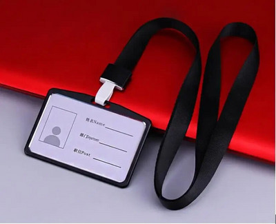 Držač kartice od aluminijske legure s trakom za vrpcu Radna iskaznica osoblja Držač značke za iskaznicu Propusnica Rukav s pristupnom karticom Poslovni pribor