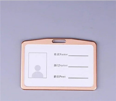 Držač kartice od aluminijske legure s trakom za vrpcu Radna iskaznica osoblja Držač značke za iskaznicu Propusnica Rukav s pristupnom karticom Poslovni pribor