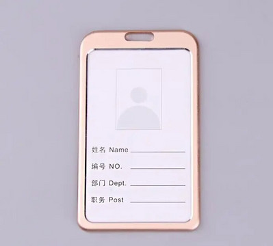 Držač kartice od aluminijske legure s trakom za vrpcu Radna iskaznica osoblja Držač značke za iskaznicu Propusnica Rukav s pristupnom karticom Poslovni pribor