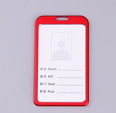 Držač kartice od aluminijske legure s trakom za vrpcu Radna iskaznica osoblja Držač značke za iskaznicu Propusnica Rukav s pristupnom karticom Poslovni pribor