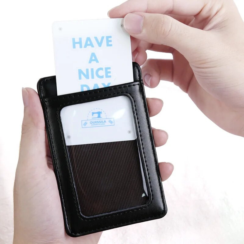 Bőr azonosító címke név kitűző tartó Hitelkártya táska zsinórral dolgozói belépővel Buszkártya borító tok jelvény hüvely tartó