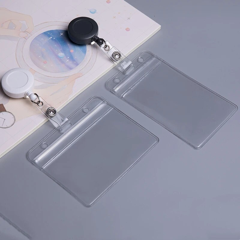 1 PC Credit Visit Busi krediitkaardiümbris, sissetõmmatavad märgihoidjad koos rullklambriga Porte bussikaardi ümbrise läbipaistev kate