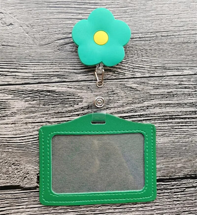 Naujo dizaino 1 dalis Aukščiausios kokybės ištraukiama slaugytojo ženklelio ritė su ID kortelės dėklu Madingi vaivorykštės saulėgrąžos studentų asmens tapatybės dėklo laikikliai