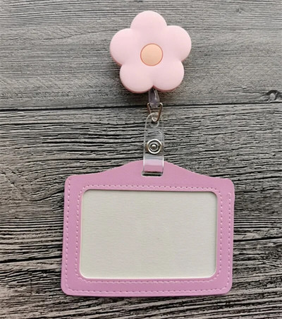 Naujo dizaino 1 dalis Aukščiausios kokybės ištraukiama slaugytojo ženklelio ritė su ID kortelės dėklu Madingi vaivorykštės saulėgrąžos studentų asmens tapatybės dėklo laikikliai