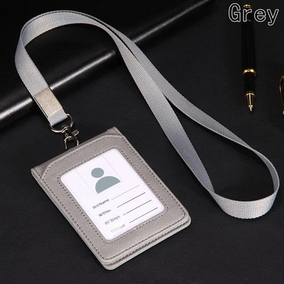 Κάτοχος κάρτας ταυτότητας PU 1 PC Αναγνώριση προσωπικού Κάρτα νοσοκόμας Ιμάντας λαιμού με κονκάρδες λουράκι λαιμού Κάτοχοι ταυτότητας λεωφορείου με κορδόνι