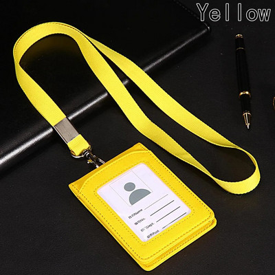 Κάτοχος κάρτας ταυτότητας PU 1 PC Αναγνώριση προσωπικού Κάρτα νοσοκόμας Ιμάντας λαιμού με κονκάρδες λουράκι λαιμού Κάτοχοι ταυτότητας λεωφορείου με κορδόνι