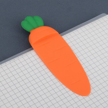 MOHAMM 1бр Creative Cute Silicone Carrot Bookmark for Pages Books Readers Children Collection