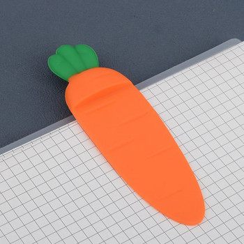 MOHAMM 1pc Creative Cute Silicone Carrot Bookmark for Pages Books Readers Children Collection