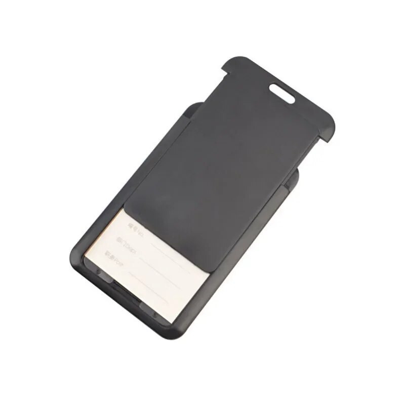 Κάλυμμα άδειας εργασίας με μαύρη ετικέτα ταυτότητας με αναδιπλούμενο σήμα με καρούλι με κορδόνι Όνομα ταυτότητας Κάτοχος σήματος Κάρτα κάρτας εργασίας