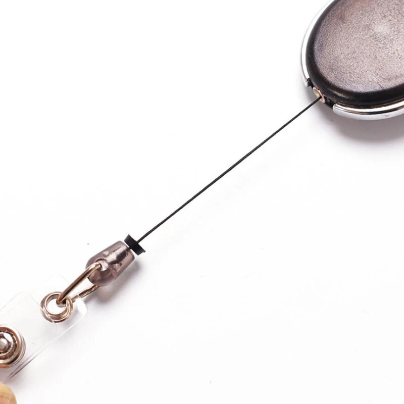 Átlátszó személyzeti munkakártya-tartó nyakpánttal, visszahúzható kapcsos jelvénytekerccsel Alkalmazotti kártyaborító tok Zsinór azonosító névkártya