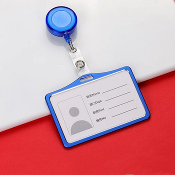 1σετ Οριζόντια βάση σήματος με αναδιπλούμενο καρούλι σήματος Προσωπικό Νοσοκόμοι Κάρτα Εργασίας Ιατροί Όνομα Κάλυμμα Κάρτας Επαγγελματικά Προμήθειες