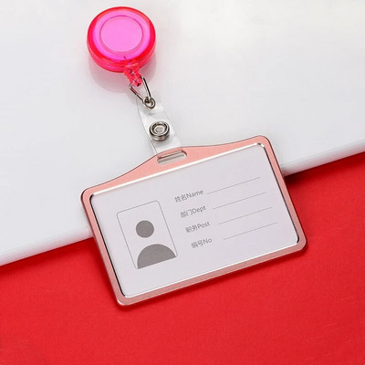 1 komplekt horisontaalse märgihoidja sissetõmmatava märgirulliga Töötajad Õed Arstid Töökaart ID-kaardi kate Äritarbed