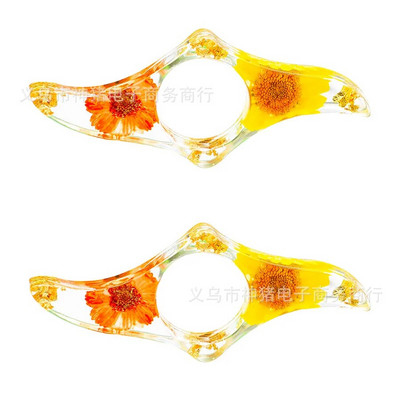 1 tk uute epoksiidist kuivatatud lillede lugemisseadme rõngas Järjehoidja Lilleõpilase loomingulise raamatu tugi