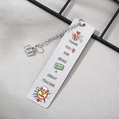 Värviline multikas metallist järjehoidja ripats Retro raamatuklambri markerid õpilastele mõeldud kingituste kirjatarbed, õpetajataotlused, preemiakingitused