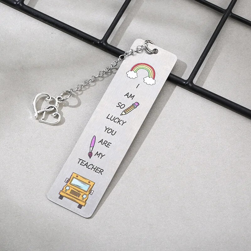 Värviline multikas metallist järjehoidja ripats Retro raamatuklambri markerid õpilastele mõeldud kingituste kirjatarbed, õpetajataotlused, preemiakingitused