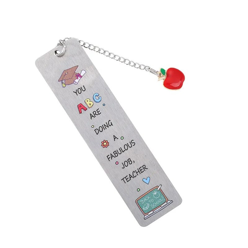 Värviline multikas metallist järjehoidja ripats Retro raamatuklambri markerid õpilastele mõeldud kingituste kirjatarbed, õpetajataotlused, preemiakingitused