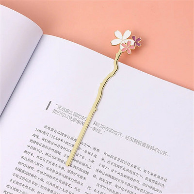 Μεταλλικός σελιδοδείκτης Sakura Creative Flower Book Mark Bookmark Bookmark Reading Assistant Υποστήριξη βιβλίου Beautiful Stationery School Suppl