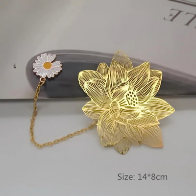 Vintažinės tuščiavidurės metalinės žymės Dobilų lotoso ginkmedžio gėlės, klevo lapų pakabukas, žymės Studentų knygos ženklas Kanceliarinės dovanos