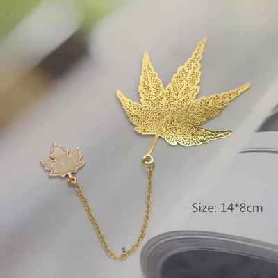 Vintažinės tuščiavidurės metalinės žymės Dobilų lotoso ginkmedžio gėlės, klevo lapų pakabukas, žymės Studentų knygos ženklas Kanceliarinės dovanos