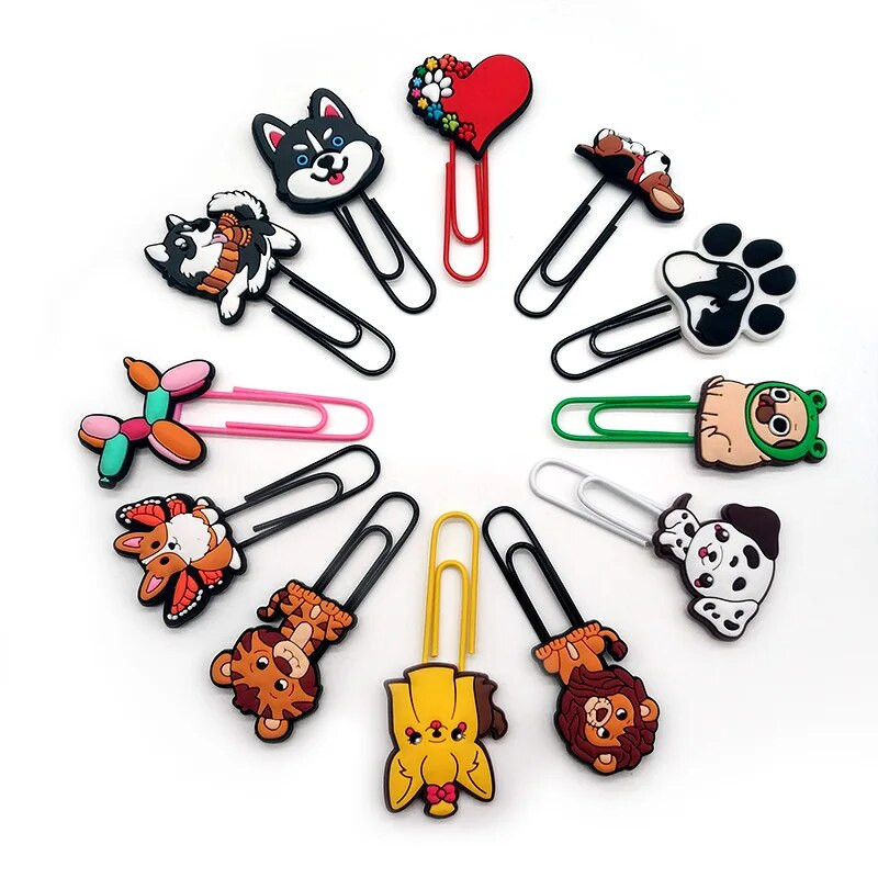 1 tk armas koer PVC järjehoidjad Kawaii Lions lehehoidja kirjaklambrid kooli- ja kontoritarbed õpilaste kirjatarbed tarvikud lastele kingitus